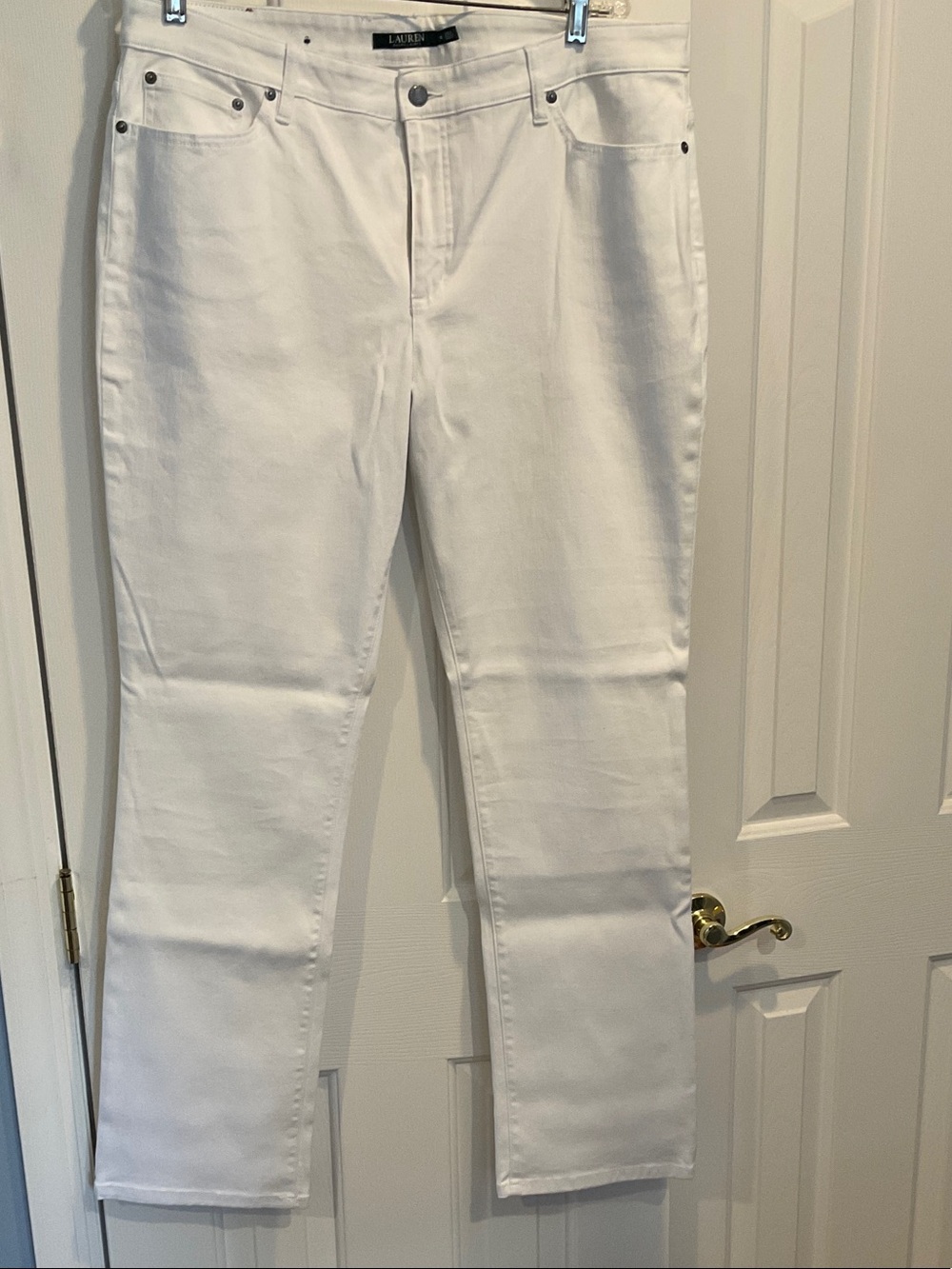 Lauren Ralph Lauren White Straight-Leg Jeans